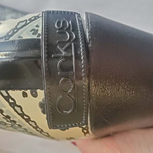 Corkys  Sz 8 Y2K creme Floral Paisley Western Pointed Toe Rubber Cowboy Boot. - Picture 3 of 9